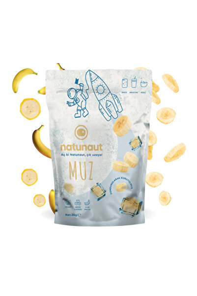 Natunaut Kuru Muz Meyve Cipsi - Dondurularak Kurutulmuş Freeze Dried Muz