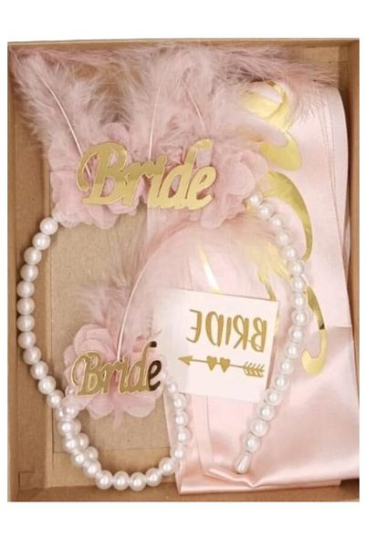 ALYA -BOUTIQUE Σετ 4 Bride To Be, Σετ Bachelorette, Σετ κορώνας και βραχιόλι