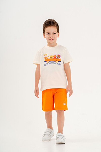 Mışıl Kids Wild Friend Printed Boys' Shorts T-Shirt Set