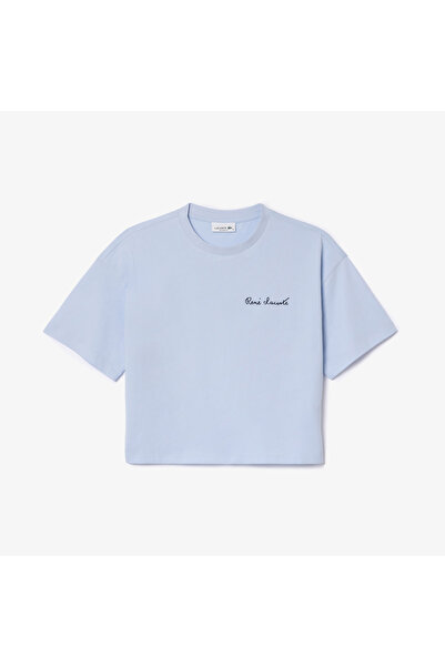 Lacoste Relaxed Fit Kadın Mavi T-Shirt