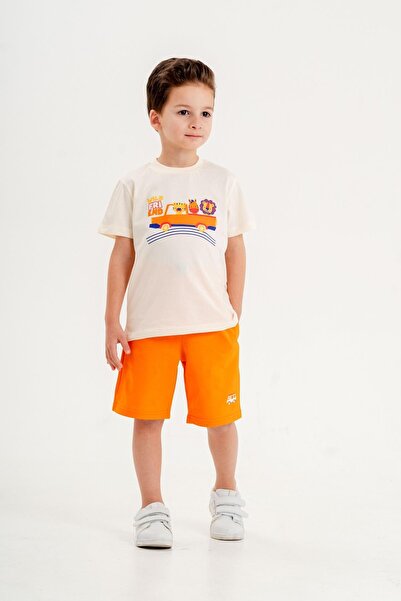 Mışıl Kids Wild Friend Printed Boys' Shorts T-Shirt Set