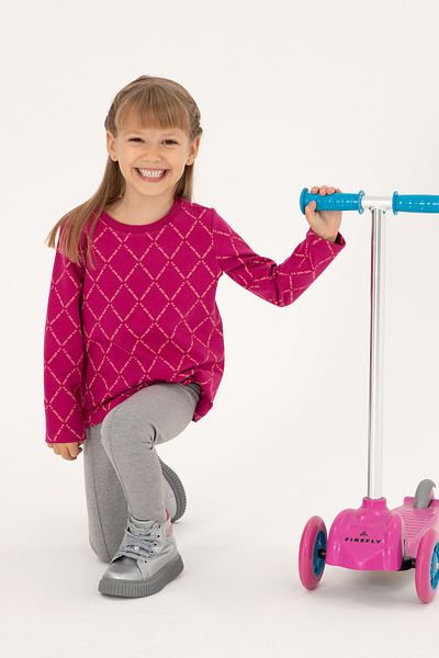 U.S. Polo Assn. Girl's Fuchsia Crew Neck Sweatshirt 50298206 -Vr023