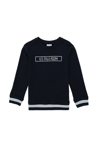 U.S. Polo Assn. Boy's Navy Blue Crew Neck Sweatshirt 50293608 -Vr033