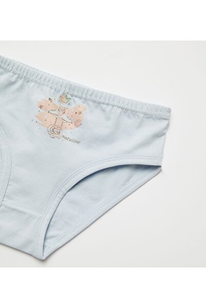 natuline Girl's Swan Lycra Organic Cotton Panties - Pack of 4 5806-4