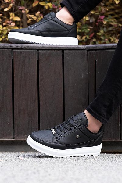 L.A Polo Men's Black Color White Sole Casual Sneaker Shoes
