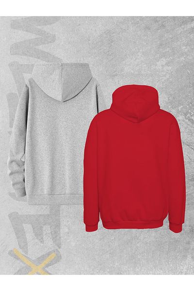 WEARTEX 2 Pack Unisex Oversize Hooded Sweatshirt