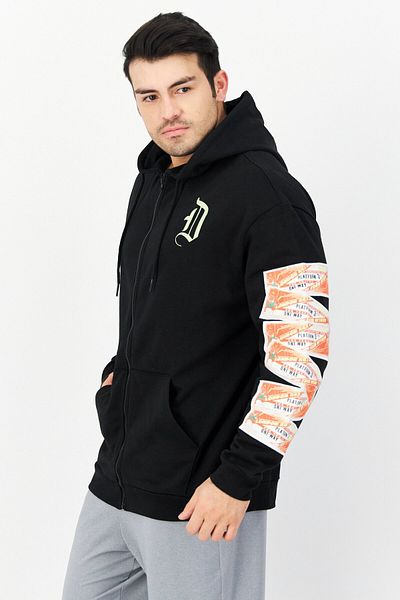 The Secrets of Dumbledore x Difuzed Men Graphic Print Long Sleeves Hoodie, Black