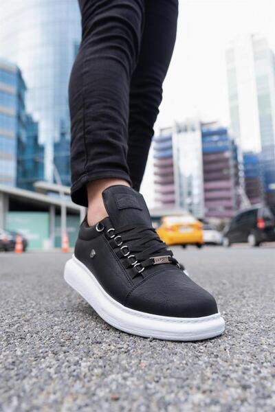 L.A Polo Günlük Siyah Beyaz Renk Erkek Sneaker Ayakkabı