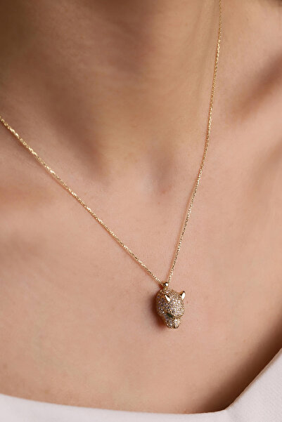 GÜLENLER ALTIN 14 Ayar Altın Leopar Kolye