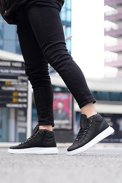 L.A Polo 101 Black Color White Sole Men's Casual Shoes
