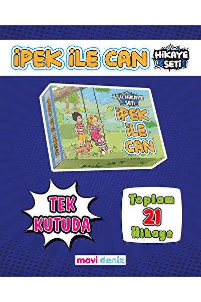 Mavi Deniz Yayınları MAVİDENİZ YAYINLARI 1.SINIFLAR İÇİN  İPEK İLE CAN HİKAYE...