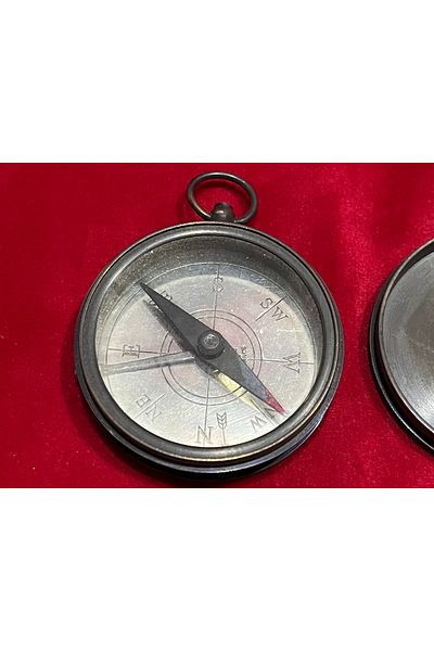 tayfuntufan antika koleksiyon French Brass Compass 6 cm Diameter