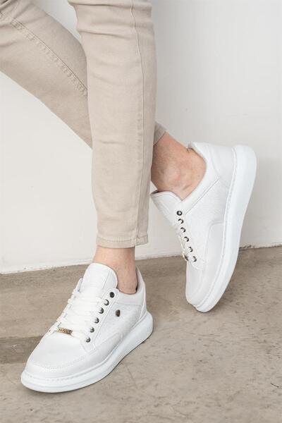 L.A Polo 059 Beyaz Renk Beyaz Tabanlı Erkek Günlük Ayakkabı