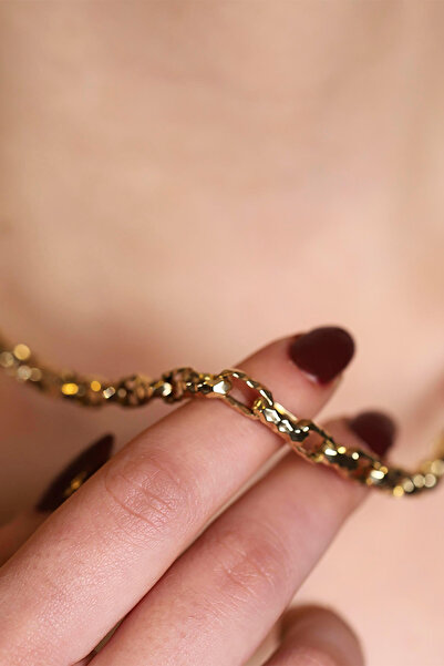 GÜLENLER ALTIN 14 Ayar Altın Kalemli Ataç Zincir