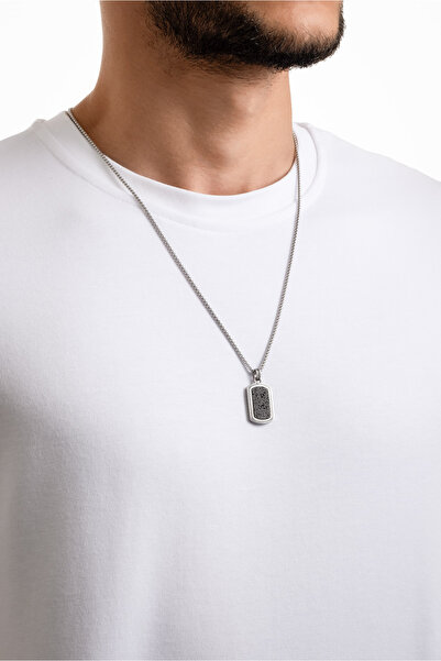 So CHIC... Lav Taşlı 60 Cm Çelik Erkek Bileklik