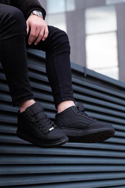 L.A Polo 097 Siyah Renk Siyah Tabanlı Erkek Günlük Ayakkabı