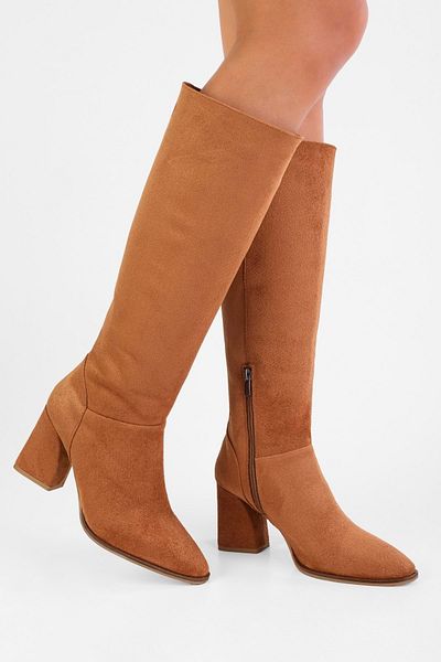 Shoeberry Γυναικείες μπότες Tiago Tan Suede