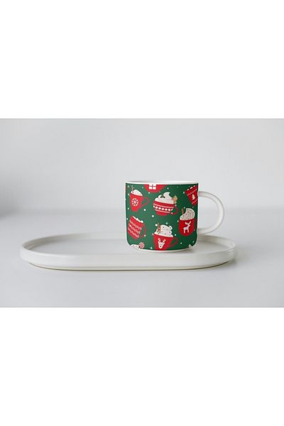 EYBaskı Tasarım Porcelain Christmas Christmas Themed Nescafe Cup