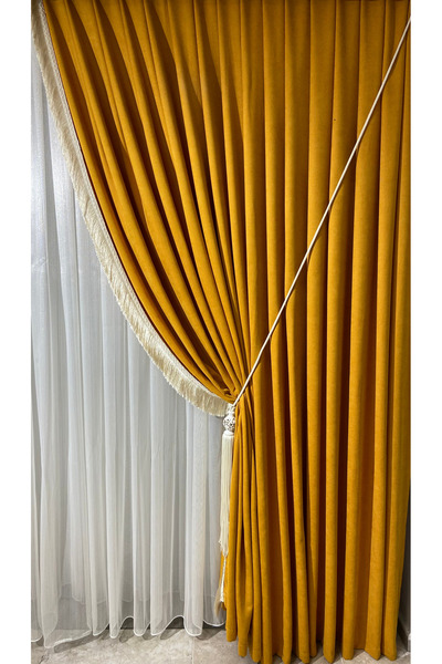 Fashion Pearl Moda Inci Perde Püsküllü Fon Perde