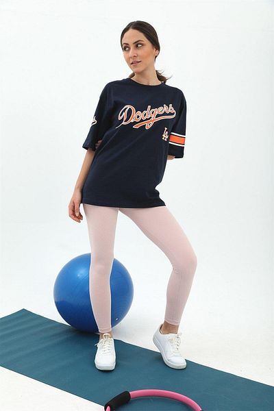 VAPUR TEKSTİL Ribbed Tights and T-shirt Double Set - Wide Belt Navy Blue