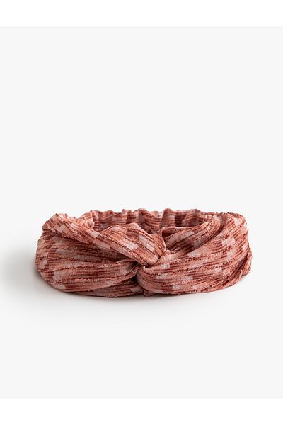 Koton Ethnic Patterned Textured Hair Band - Knot Detail