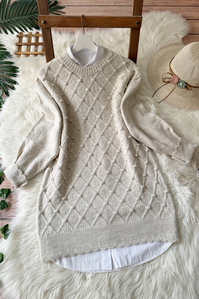 MODAQU Yumoş Knitwear Sweater - Bud and Stone Detailed