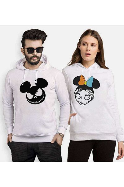 Tshirthane Mause Jack Mause Maternal Lover Combos Hooded Couple Combination