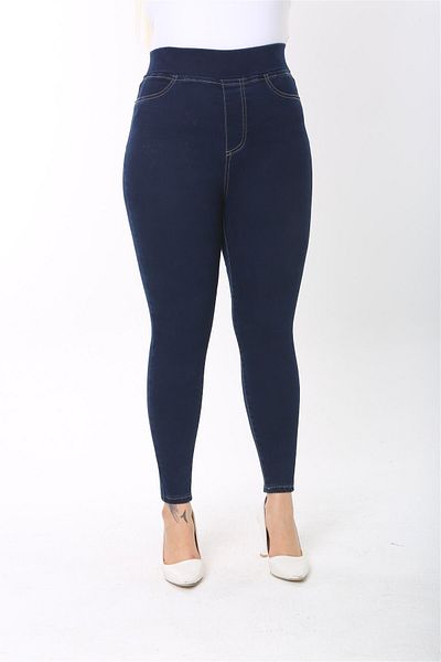 CEDY DENIM Еластичен дамски панталон с висока талия плюс размер - цяла ликра, чорапогащник за отслабване Модел C608