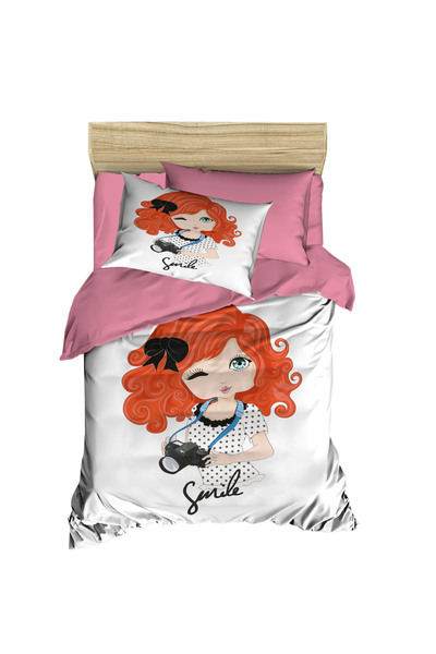 Fabeteks Smile Photographer Girl Digital Single Teen Bedding Set