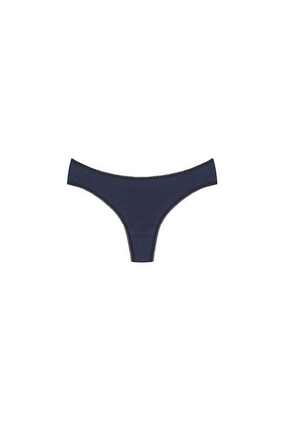 Akbeniz Σετ εσώρουχα βαμβακερά στρινγκ Navy Blue 3 τεμαχίων - 40250