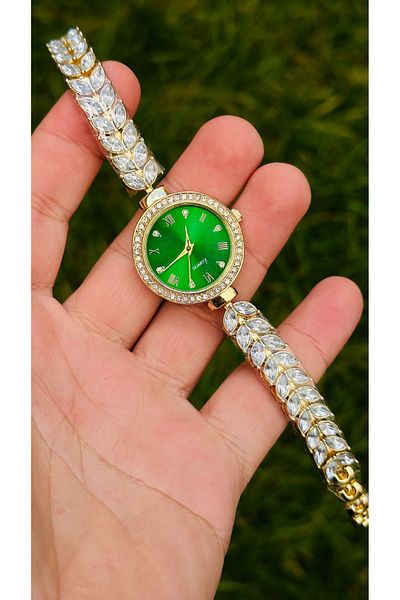 pullmarkt Ottoman Series - Women's Tulip Stone Pattern Wrist Watch