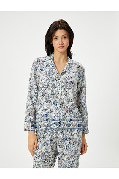 Koton Mintás hosszú ujjú, gombos pizsama felső