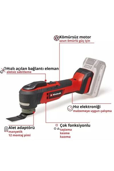 Einhell TP-MG 18 Li BL - Solo Akülü Raspalama