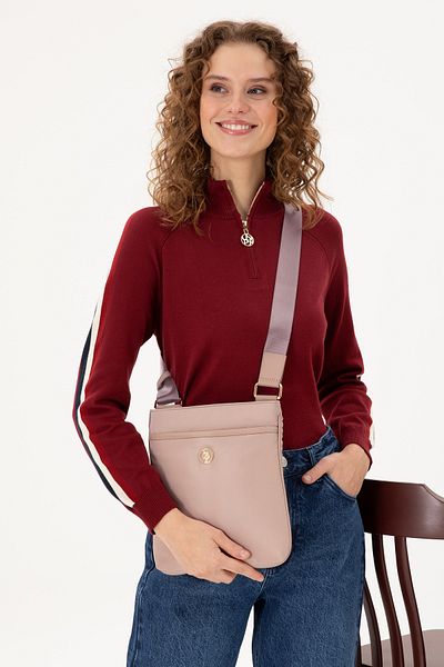 U.S. Polo Assn. Women's Beige Quilted Crossbody Bag 50300296 -Vr011
