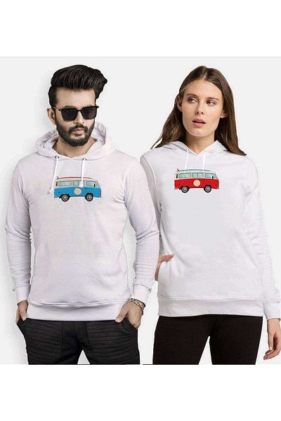 Tshirthane Minibus T1 Lover Combinations Hooded Couple Combination