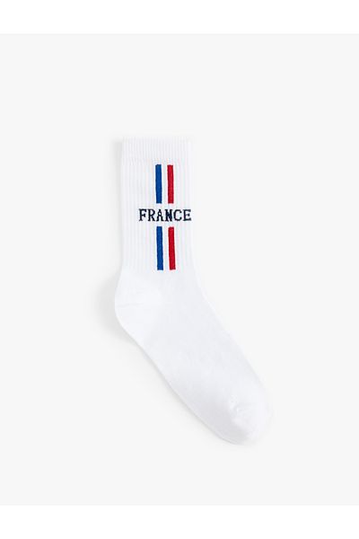 Koton Slogan Patterned Socks