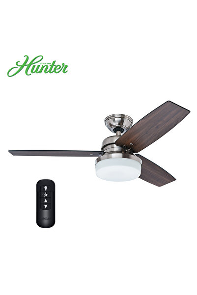 Hunter Fan Galileo Fırçalanmış Nikel - 122 Cm. Uzaktan Kumandalı Aydınlatmalı...