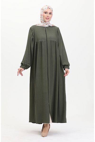 sefamerve Χακί Robadan Gathered Ferace - 1052-06