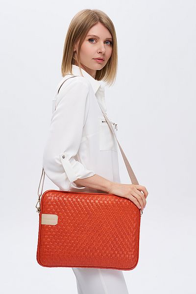 NEMO GROUP Unisex Ψάθινη θήκη για φορητό υπολογιστή Apple Macbook με λουράκι, τσάντα χαρτοφύλακα, (κατάλληλο για Huawei & Samsung)