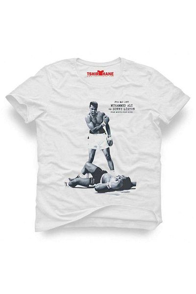 Tshirthane M.ali Muhammed Ali Boxer Box Ανδρικό μπλουζάκι με λεπτή εφαρμογή με στάμπα