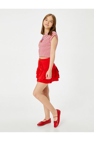 Koton Tuba Unusal Mini Skirt - Ruffle and Layered