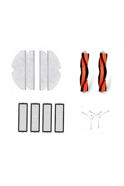 Roborge Xiaomi Vacuum Mop 1c (STYTJ01ZHM) - مكنسة كهربائية روبوتية مكونة من 12 فرشاة رئيسية - مجموعة قطع غيار