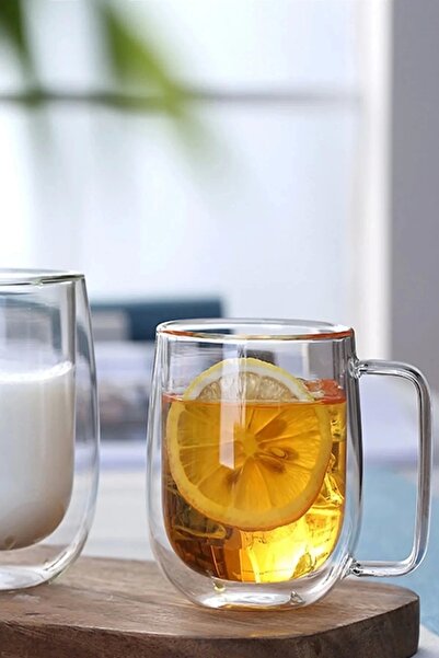 Rosemor Double Wall Glass Cup Mug Home Office Cup Double Layer Heat Insulated