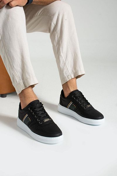 L.A Polo 335 Black Color White Sole Men's Casual Shoes