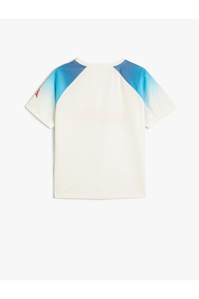 Koton Μπλουζάκι Oversize με αθλητικό θέμα - κοντό μανίκι, λαιμόκοψη, εμπριμέ