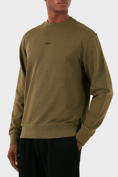 BOSS Pamuklu Logolu Relaxed Fit Bisiklet Yaka Sweat Erkek SWEAT 50514541 368