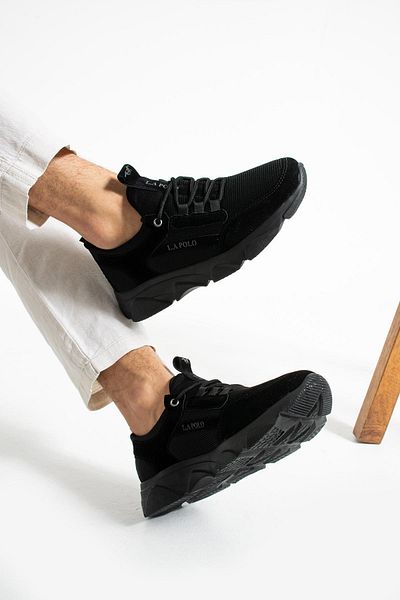 L.A Polo 511 Black Color Black Sole Laceless Casual Men's Sports Shoes