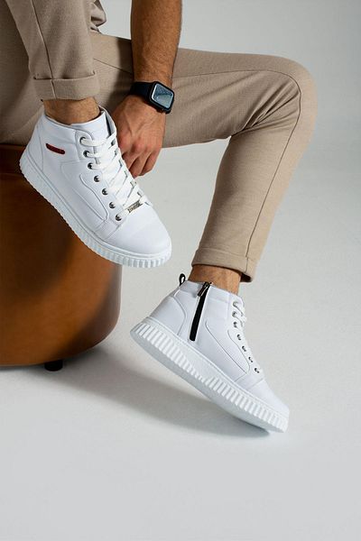 L.A Polo Ανδρικά casual παπούτσια 013 Λευκό Χρώμα Λευκή σόλα