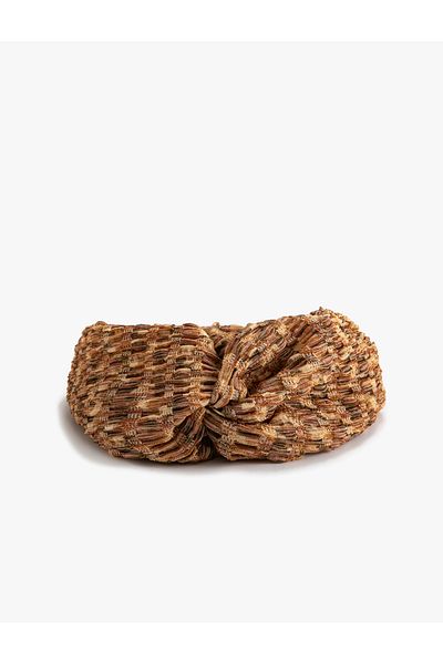 Koton Ethnic Patterned Textured Hair Band - Knot Detail