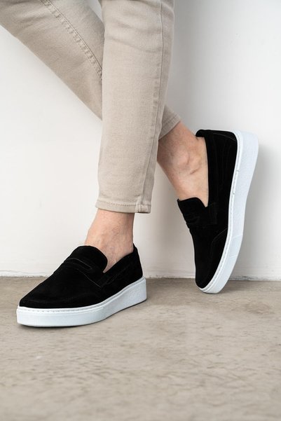 L.A Polo 317 Black Color White Sole Men's Casual Shoes